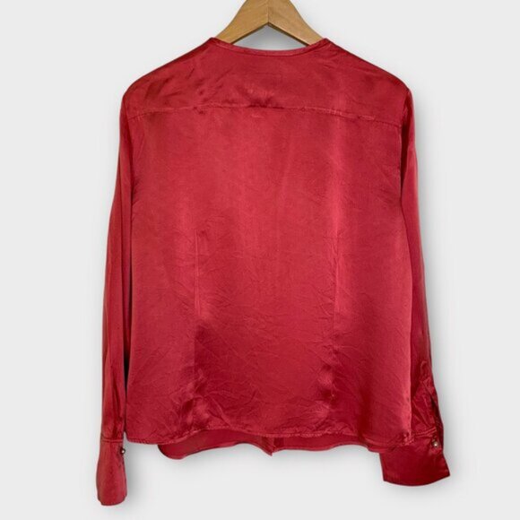 Talbots Button Down Silk Blouse - Picture 5 of 8